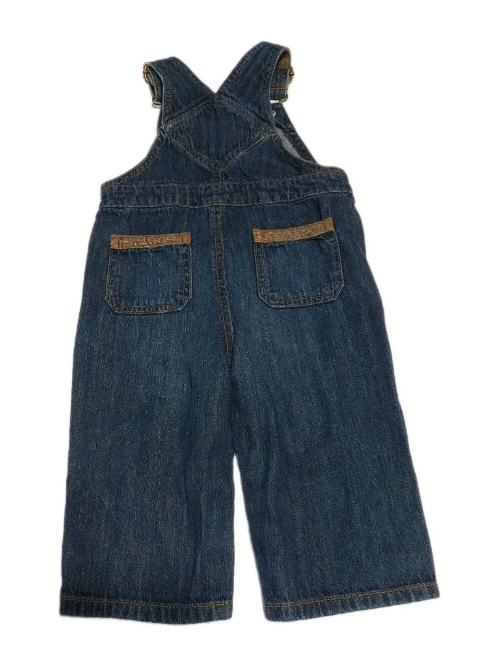 Gymboree Boys 12-18M Fox Denim Overalls 2013 Vintage Bibs